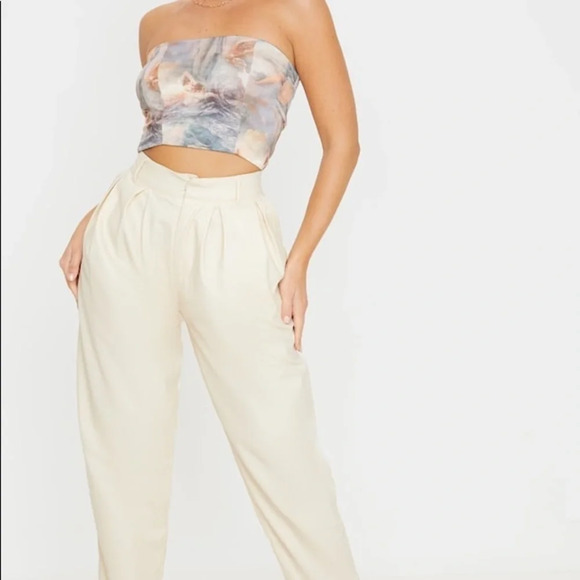 Plt Water Renaissance Print Helsa Slinky Bandeau Crop Top, Size 10, NWT - Picture 4 of 13